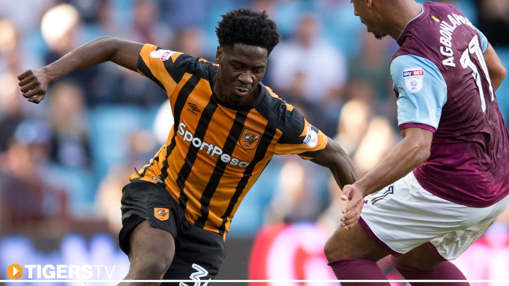 HullCity's tweet photo. 🎥 | @Aina2Ola reflects on his @HullCity debut in yesterday's @SkyBetChamp draw at Villa Park ➡️ https://t.co/jsK5X6tYV0 #ASTHUL #TigersTV https://t.co/SItNwDB3pa