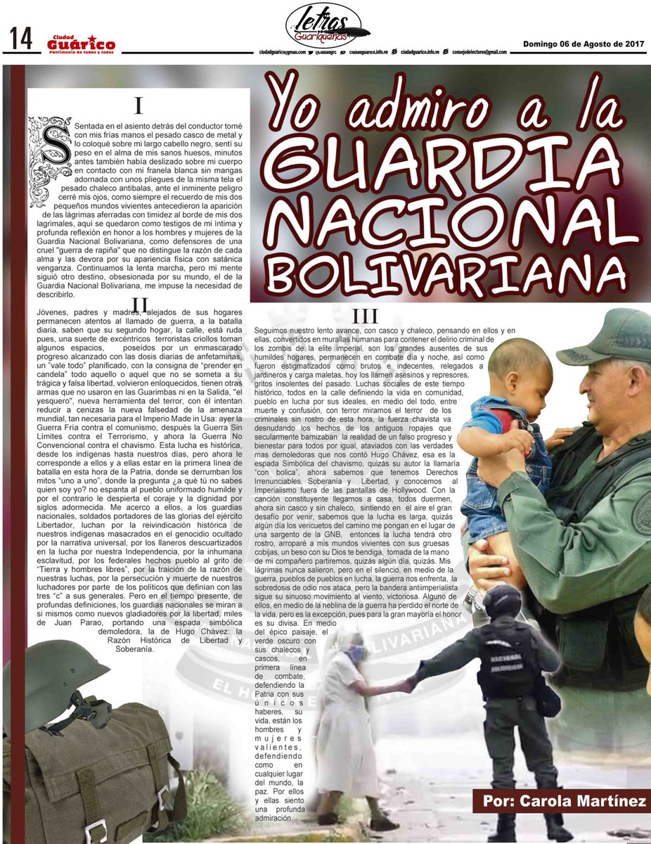 uhcarola's tweet photo. #FANBDerrotaAtaqueTerrorista #YoAdmiroALaGNB Venezuela es el epicentro d l conformación d un nuevo orden mundial: el pueblo es protagonista. https://t.co/gqGkbL9cot