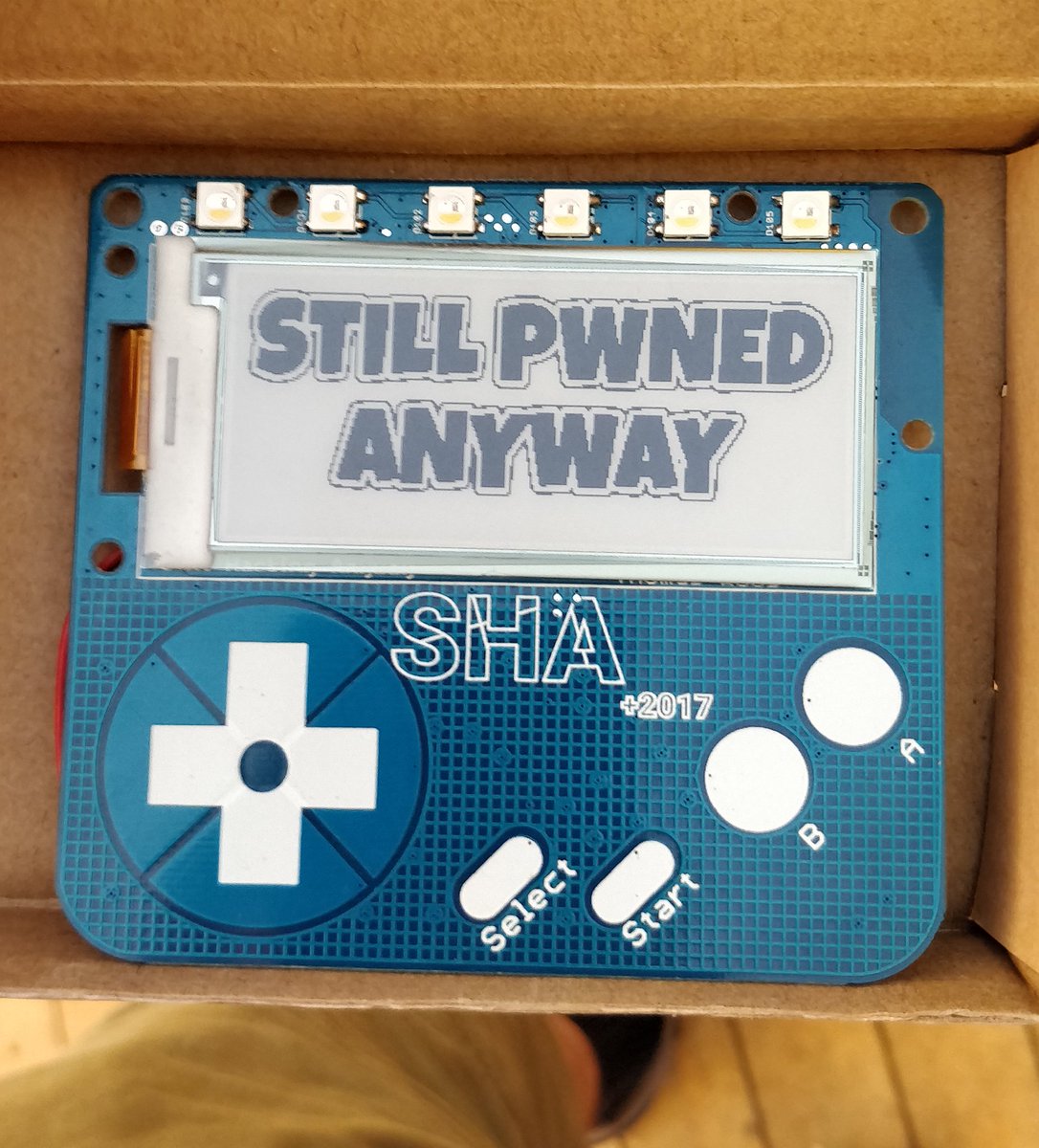 To whoever pwnd our flashing station: we salute and thank you! Please meet the badge team! Come and say hi (again)!