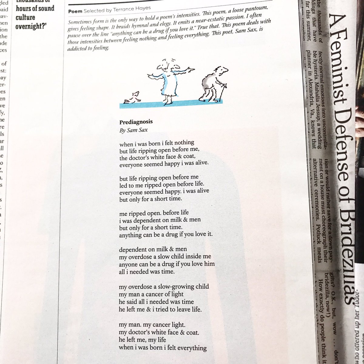 samsax1's tweet photo. My poem in print in @nytimes https://t.co/LMZjLPdBcl