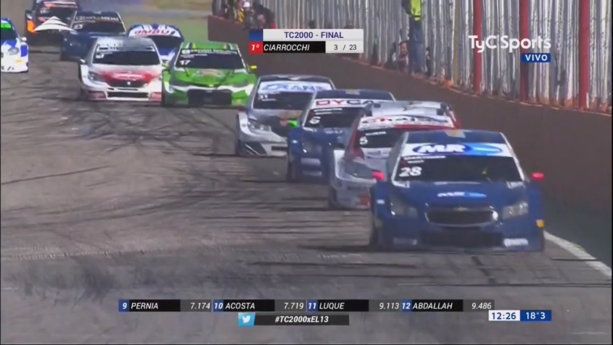 TC2000online's tweet photo. VUE 3/23
Lucha entre #Martinez, #Coulleri y #Baldinelli por el P13 🥊
#TC2000 #SanLuis https://t.co/Gziq0Y7OKI