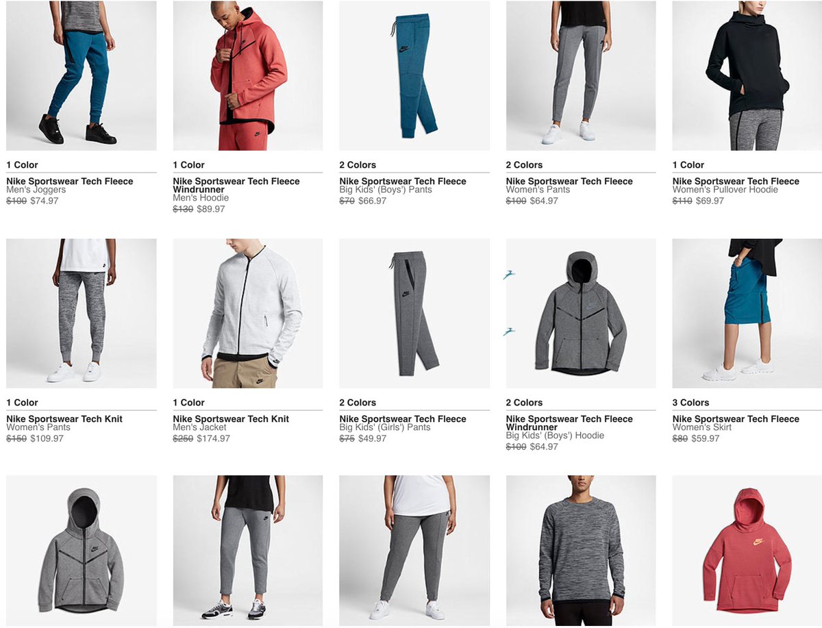 nike tech fleece all colours