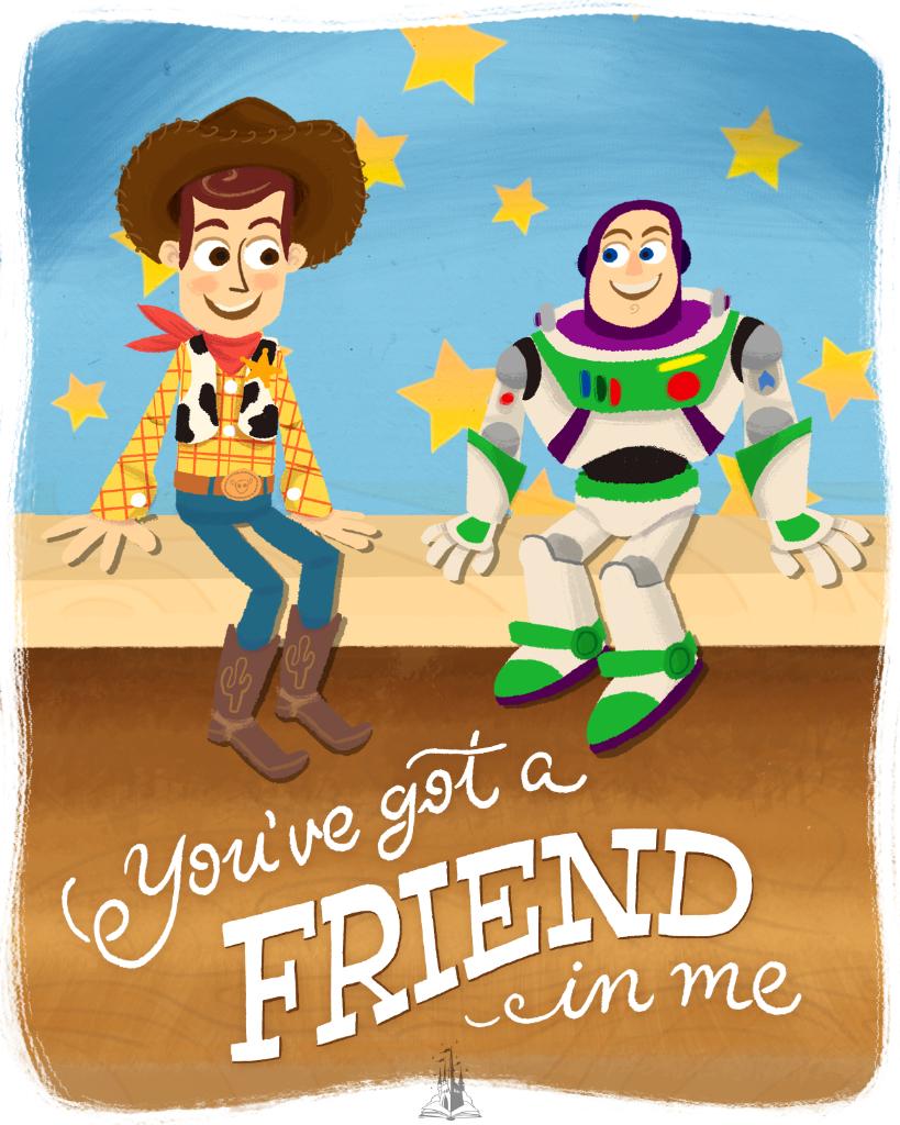 Pixar's tweet photo. Happy #FriendshipDay to the rootinest, tootinest pals around! 🤠💛👨‍🚀 https://t.co/ReAmVSIOWS