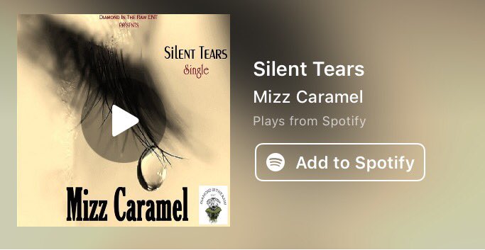DITR_ENT_'s tweet image. #MizzCaramel @itzMizzCaramel #Single #SilentTears now on #Spotify @BBC6Music @1Xtra #TargetsNoticeBoard #DiamondInTheRawEnt @londonradiofm