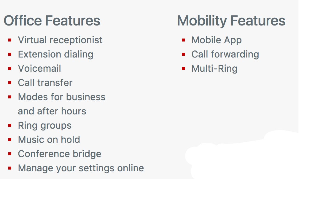 Ooma Office Feature Set