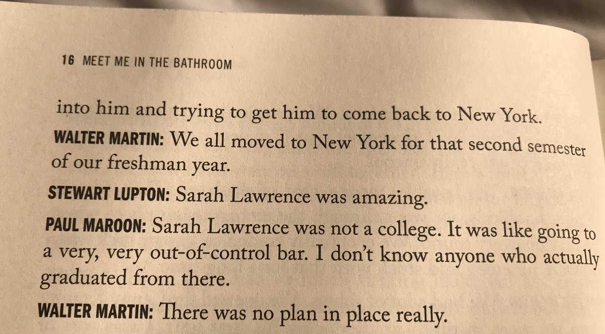 Robin Vandome On Twitter Sarah Lawrence Definitely Needs To Start Using These Quotes From Lizzy Goodman S Meet Me In The Bathroom In Their Admissions Brochures Https T Co Wi2cialmtk