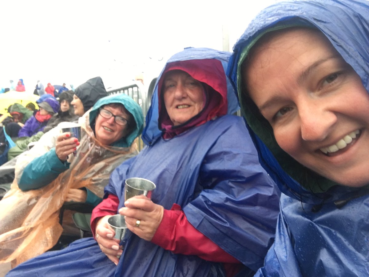 LisaLytham's tweet photo. #lythamfestival soggy bottoms but loving it! ☔️🎼🍾☺️ https://t.co/AYci6WybQh