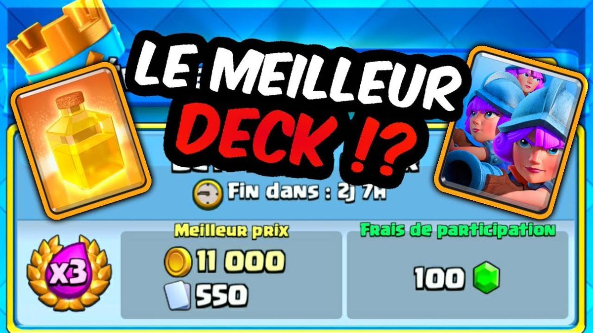NightWinCr's tweet photo. LE MEILLEUR DECK POUR LE X3 ELIXIR !! Clash Royale https://t.co/jsobB5itH2 https://t.co/7zqradhdzj