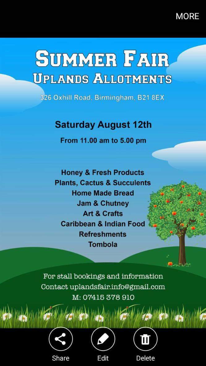 HandsBTSCCC's tweet photo. Don't forget to come and find Handsworth Beat the Street CCC at the Summer Fair 12th August at the Uplands Alocments from 11.00am-5.00pm 🚲🚲🚲 https://t.co/Ja13NW9zRm