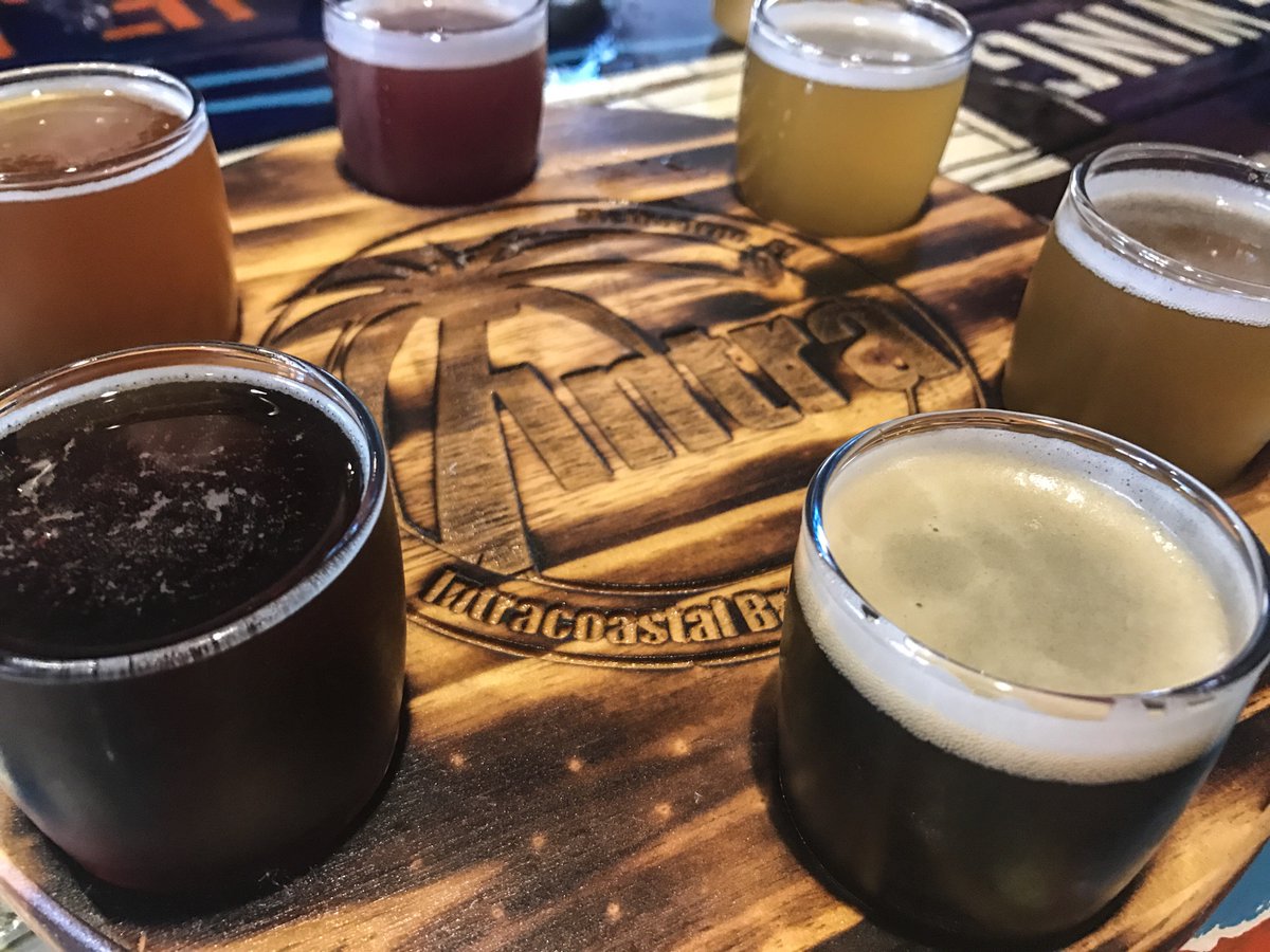 It’s #SundayFunday who’s thirsty? Enjoying a flight <a href="/IntraBrewing/">Intracoastal Brewing</a> love the Peruvian Chicha Cerveza #drinklocaldrinkcoastal