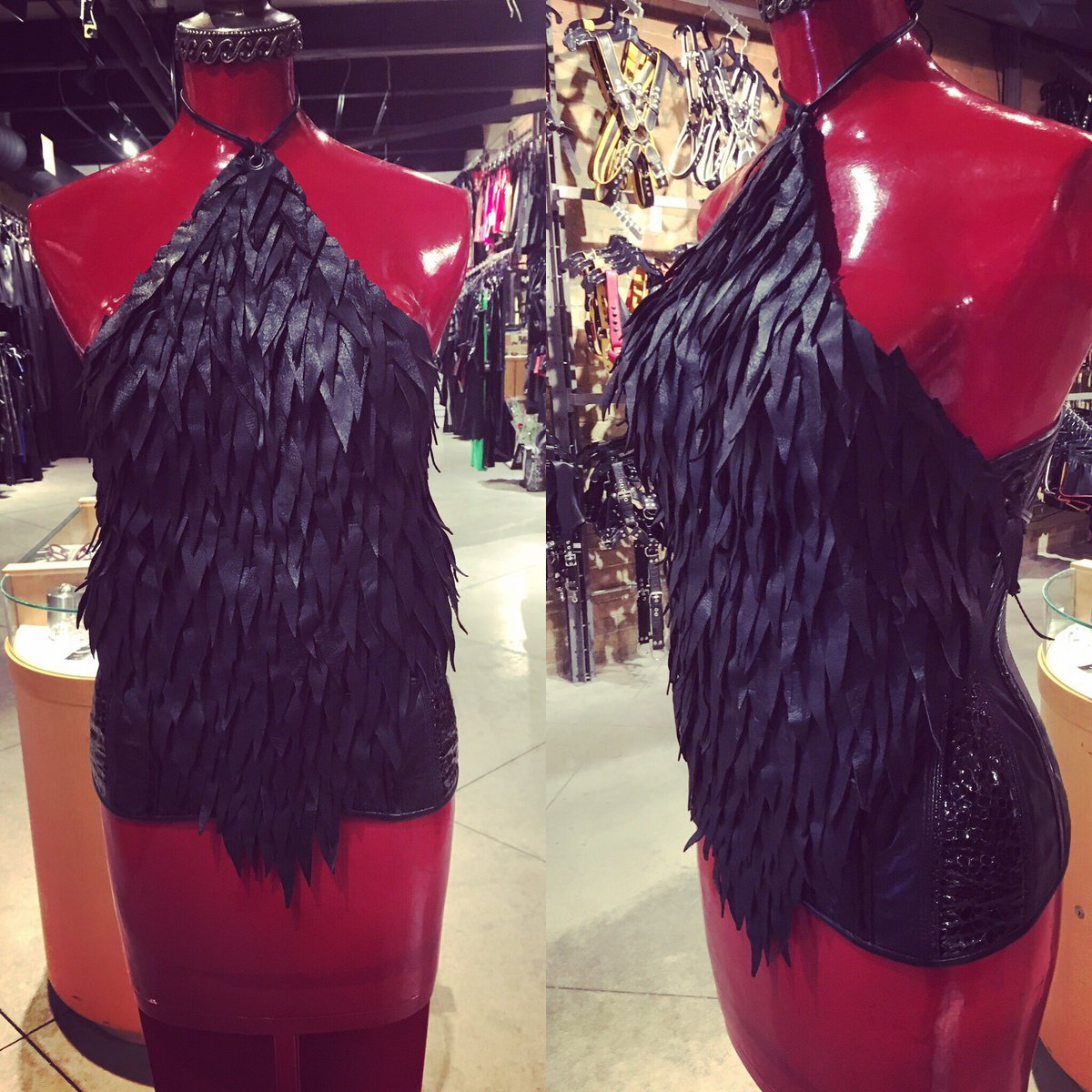 Jeremy Feist ✈️ EURO GRABBY’S (@jeremy_feist) on Twitter photo New piece I made! A leather feather halter top I designed for <a href="/_Northbound_/">NorthBound Leather</a> leather! New piece I made! A leather feather halter top I designed for <a href="/_Northbound_/">NorthBound Leather</a> leather!