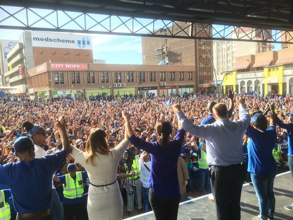 AtholT's tweet photo. A year ago today the DA celebrated being the biggest political party in Nelson Mandela Bay! We still are and Change is happening. 🙏 https://t.co/aYCxlMBQLh