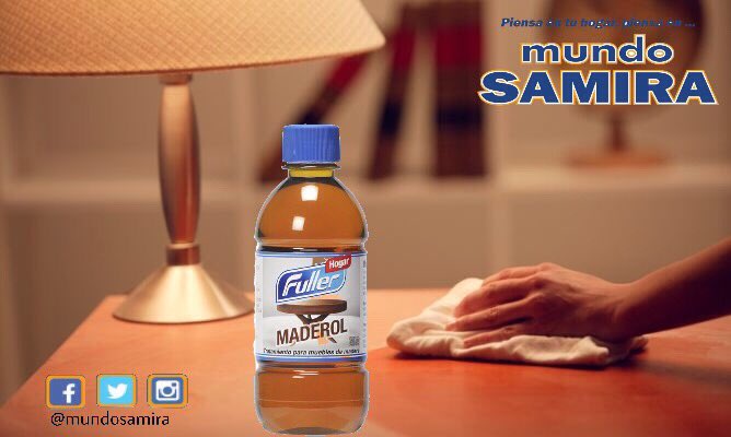 MundoSamira's tweet photo. Limpia, nutre y conserva la belleza natural de la madera, con #Maderol de #Fuler
#MundoSamira #6Ago #Venezuela https://t.co/FL3UCHLT9N