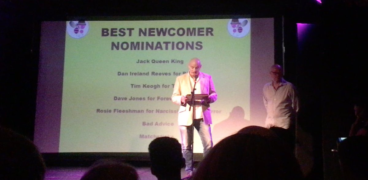 rickymacross's tweet photo. Believe the hype @beartrapproductions first play #badadvice is best nominated for Best Newcomer. @GMFringe #fringeplay https://t.co/t3zLfaWol7