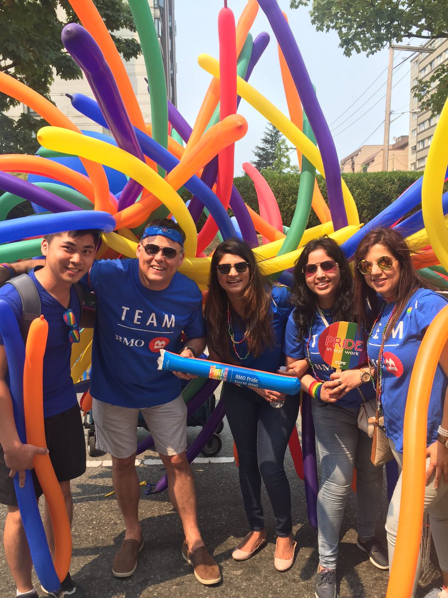 kitamura_james's tweet photo. Now that's a party.... a Pride Party.  Amazing energy and Team #bmo looking good... really good.  #bmopride Vancouver. https://t.co/LcydXKTIby