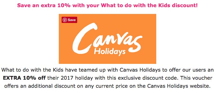 W2DWTK's tweet photo. Canvas Holidays are giving #W2DWTK readers an extra 10% off! Now that's worth celebrating. #CanvasHolidays
https://t.co/N9JflT9yPt https://t.co/5zh0y2iuLy