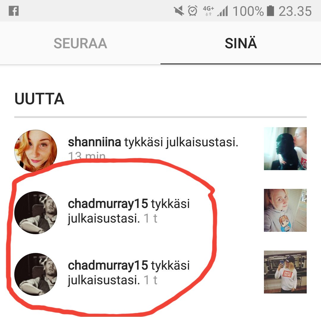 When <a href="/ChadMMurray/">Chad Michael Murray</a> likes your IG pics and you are freaking out 😍😄 #TreeHillandChill (IG: ssaramara)