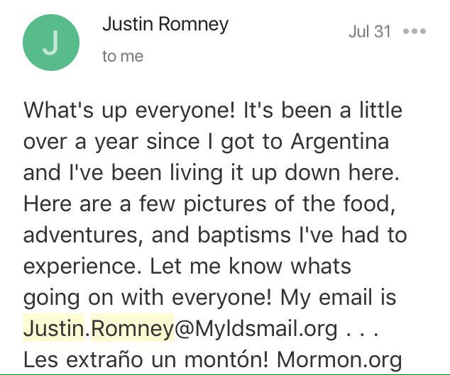 RomneyThatcher's tweet image. An update from Elder Romney