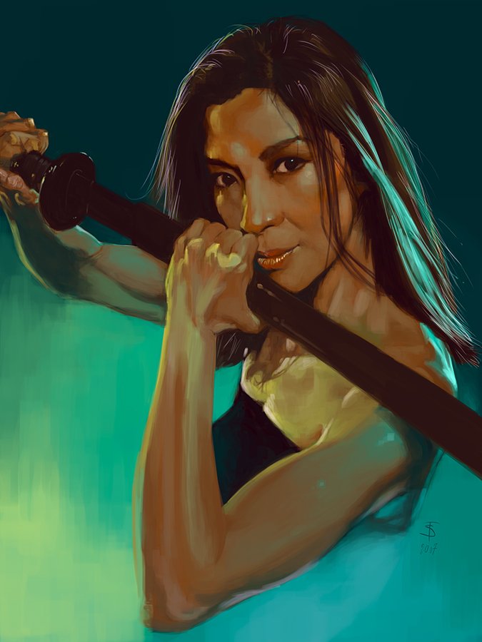 Finished. Happy birthday, Michelle Yeoh!    