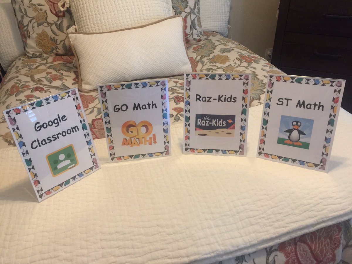 MrsWilliams190's tweet photo. It's that time again! Getting ready for year #2 with Blended Learning Rotation signs. 👩🏼🏫 #cvBlended @RiosRoadRunners @CajonValleyUSD https://t.co/gKqNO2qvWn