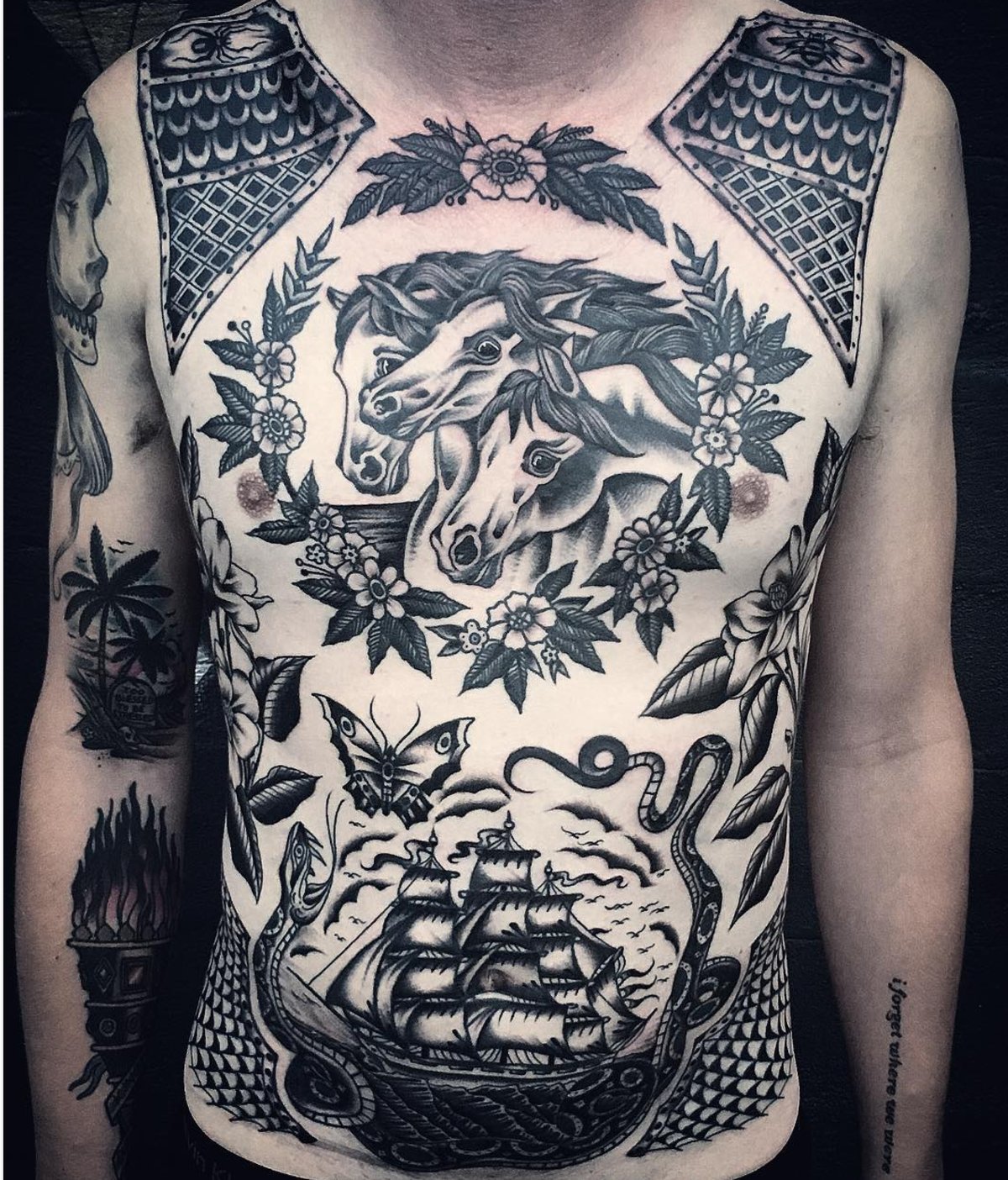 ADRIAN DE LARGUE  Blackwork Tattoo Artist in London UK