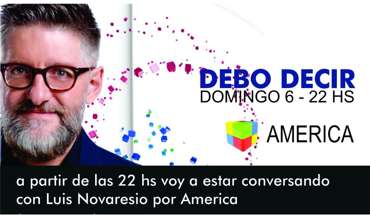 Esta noche voy a estar conversando con <a href="/luisnovaresio/">luis novaresio</a> por <a href="/AmericaTV/">América TV</a>. Podes mirarnos en vivo 👉🏼americatv.com.ar/vivo