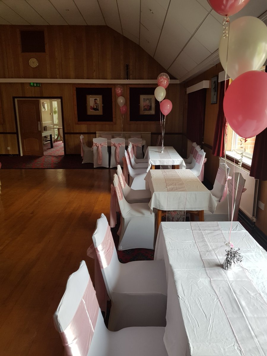 BalloonbeyondUK's tweet image. Pink and White Wedding setup at the Polish Club Nottingham