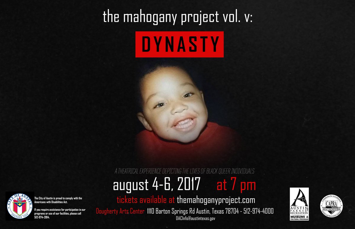 CLOSING NIGHT: THE @MahoganyProject presents VOLUME V: DYNASTY // 7P / @DoughertyArts / 🎟️ $10-20 / gaytx.us/2uxoxQs