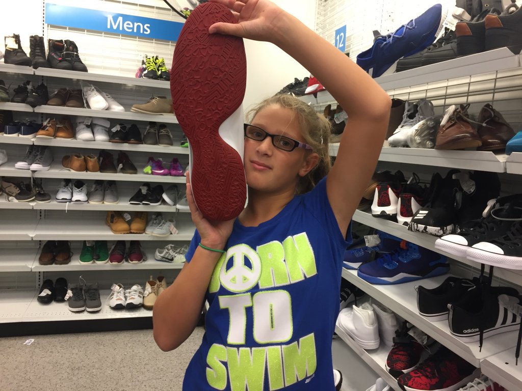 Shoe shopping in our family is always an adventure