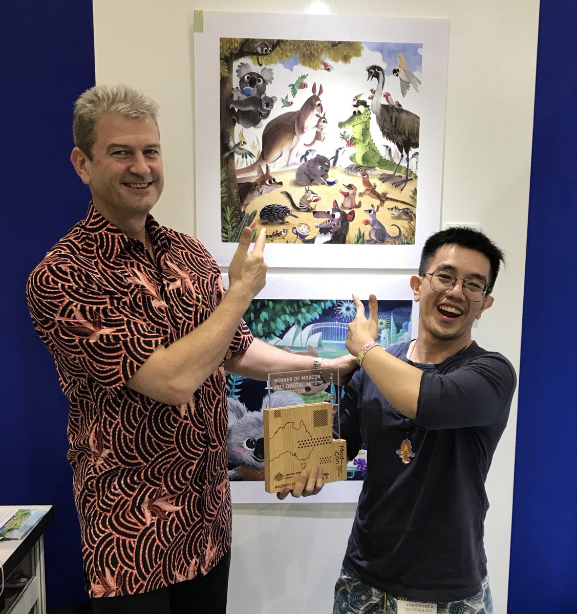 DubesAustralia's tweet photo. Media Release: Bandung Artist Wins Embassy Digital Arts Competition https://t.co/COAAoaGH1J #ModCon2017 #AussieBanget https://t.co/YlRL56nnPY