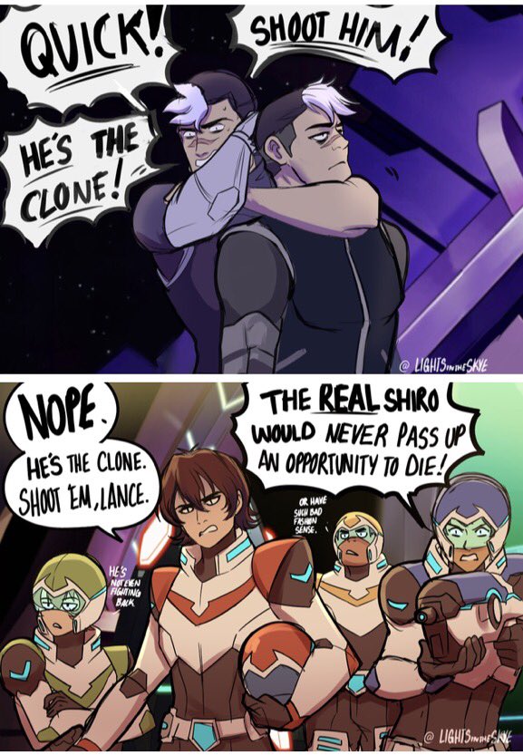 Look at Shiro, he looks dead inside and yet his eyeliner is on FLEEK
