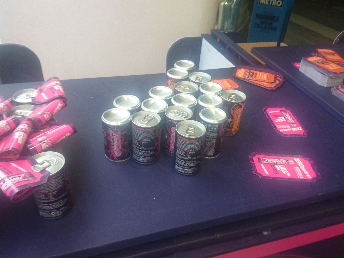 NetworkRailBHM's tweet photo. Start your Monday morning with a freebie... #LucozadeZero #ZerotoPay tasters in main atrium (Orange & Pink Lemonade flavours) ^SK https://t.co/cnuxDtGZRk