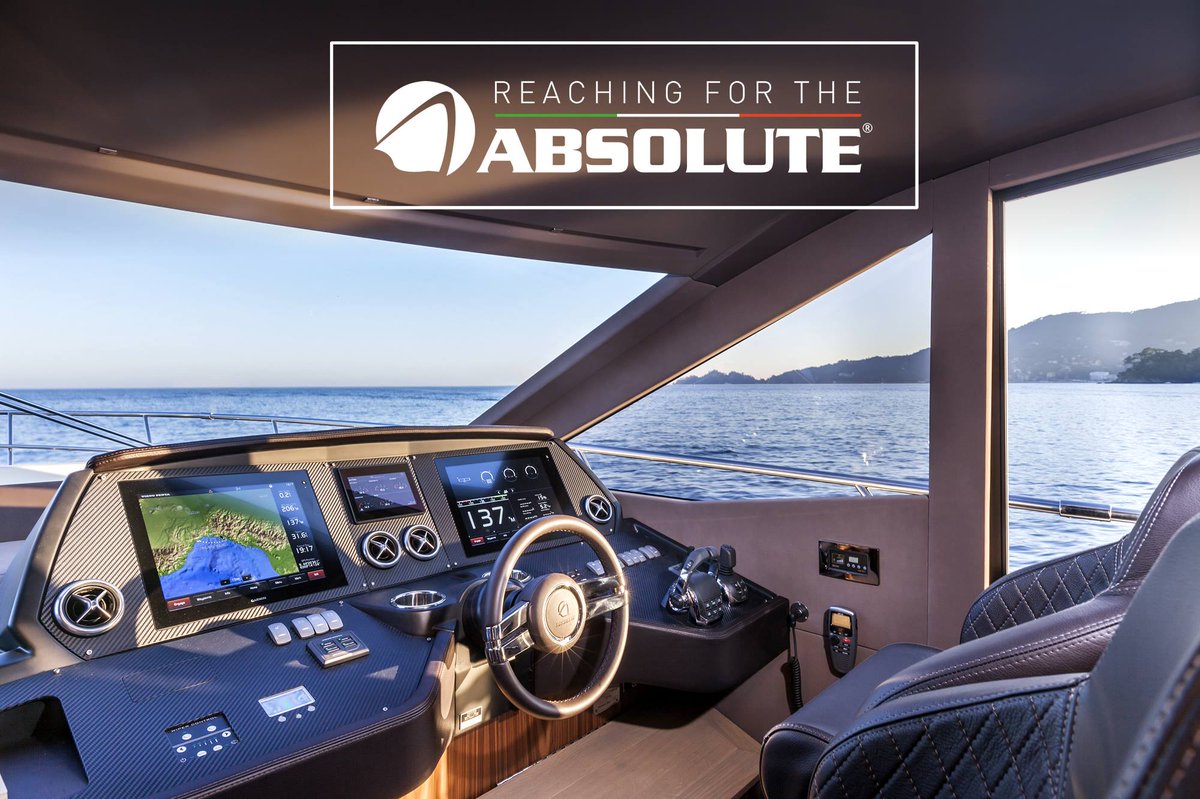 AbsoluteYachtHK's tweet image. Modern electronic systems of navigation, artfully combined with authentic motor-yacht lines of the hull. 
This is our #Absolute #64Fly.