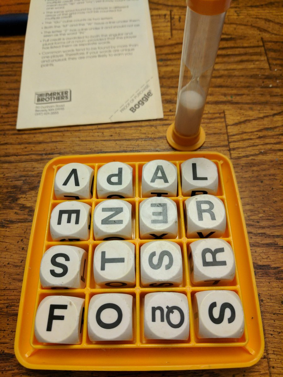 Epic. Boggle. Board. <a href="/Will_Shortz/">Will Shortz</a> <a href="/heykris44/">Kristin Roberts</a> #wordnerd