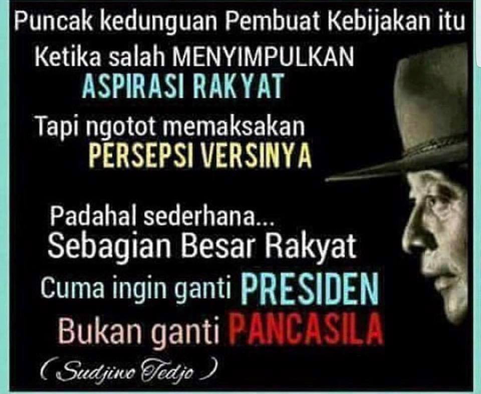 didienAZHAR's tweet image. Celotehan seorang seniman-budaywan Sudjiwo Tedjo ini mengandung unsur SARA, anti-Pancasila, dan intoleran apa tidak ya?