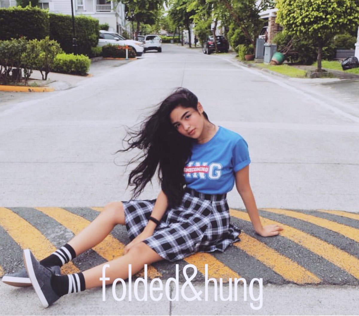 foldedandhungph's tweet photo. Taking the skater chic combo with plaid and sneakers to the next level with our girl, @iamandrea_b .
#FHClassOf2017
#iwearfoldedandhung https://t.co/XJ3ob39MCg