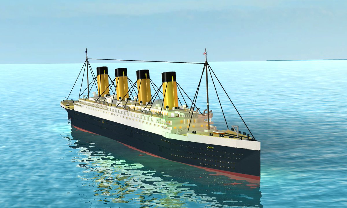 Captaincurtain On Twitter The New Titanic And Britannic In Tiny Ships Robloxdev Roblox Titanic Britannic - roblox titanic water roblox release date