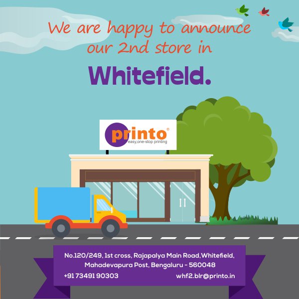 Printo_India's tweet photo. You have made us grow! We've now launched one more store in Whitefield, Bengaluru. #Printmadeeasy https://t.co/p6HjCfJlpM