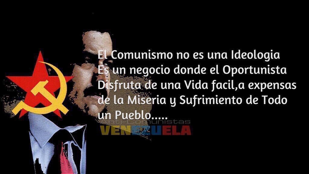 BAINOA76's tweet photo. Comunismo-El negocio donde el oportunista disfruta de 1vida fácil a expensas d la miseria y sufrimiento de todo un pueblo #Venezuela #Cuba https://t.co/wjp2SW64rm