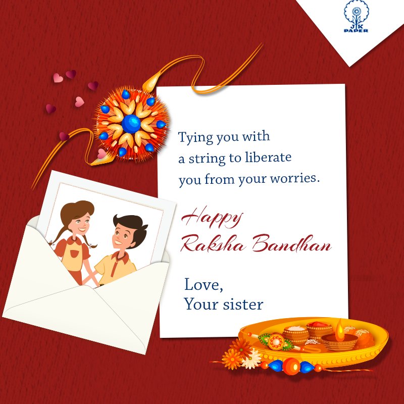 JKPaperIndia's tweet photo. Feelings are best expressed on paper. Wishing everyone #HappyRakshabandhan #StringOfLove https://t.co/BUko6hJv1u