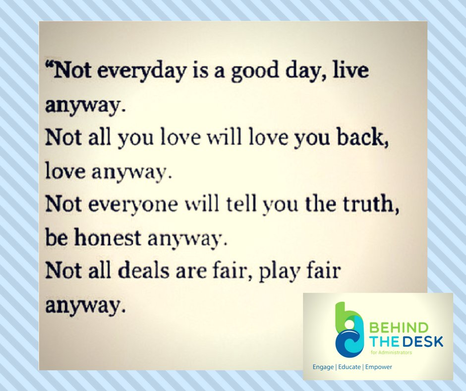 behind_desk's tweet photo. Happy Monday Everyone! Character is sometimes defined as the person you are when no one is looking! #authenticPA #beoriginal https://t.co/iUZbcqKDMq