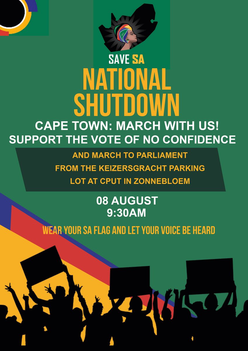 _SaveSA's tweet photo. #SaveSA #Unitebehind #peoplesmarch #capetown #OperationRecapture #FutureSA https://t.co/ohl909ibfj