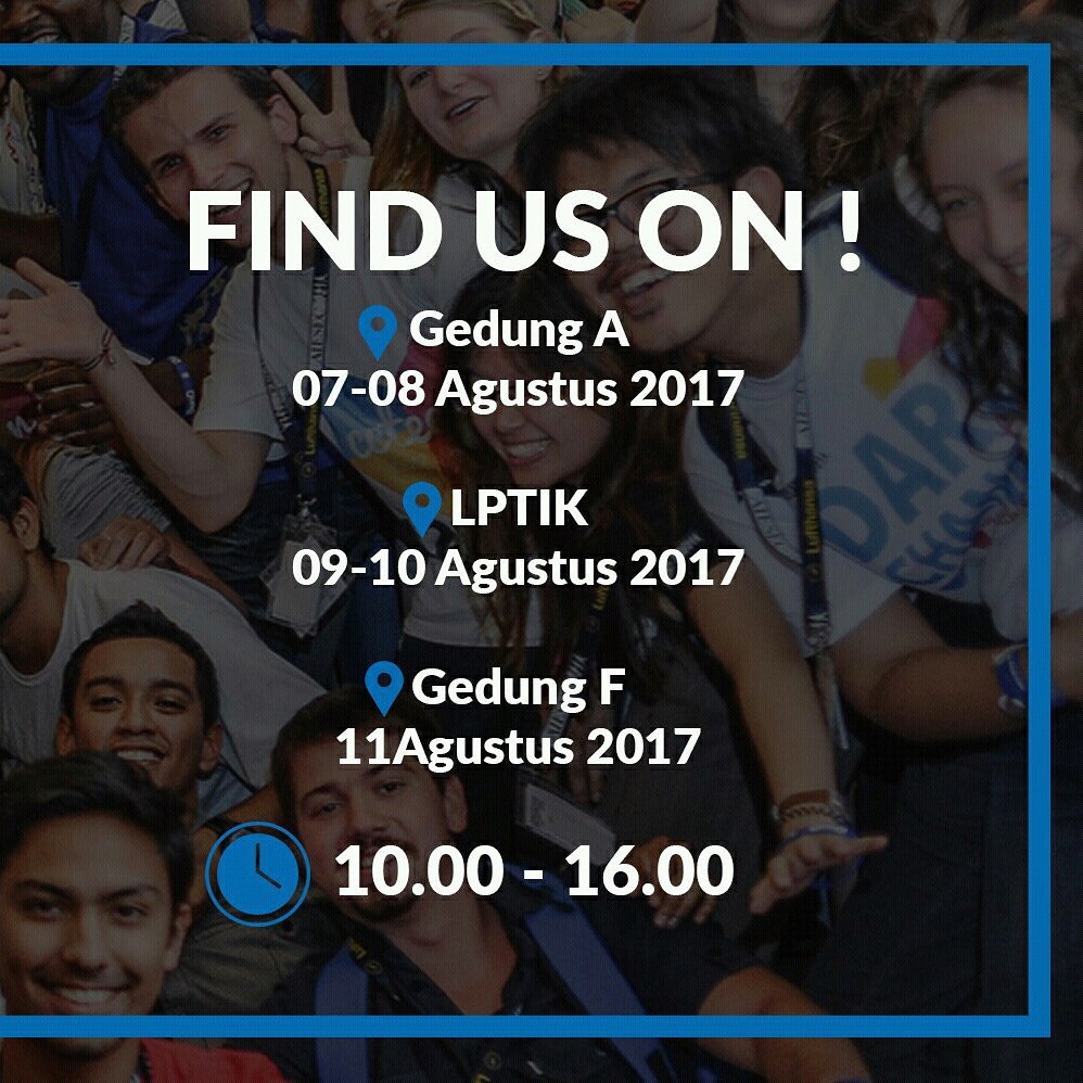 Hi AIESEC! 

Buat kamu yang masih penasaran dan bingung gimana cara gabung jadi anggota AIESEC, yuk mampir di booth kita.