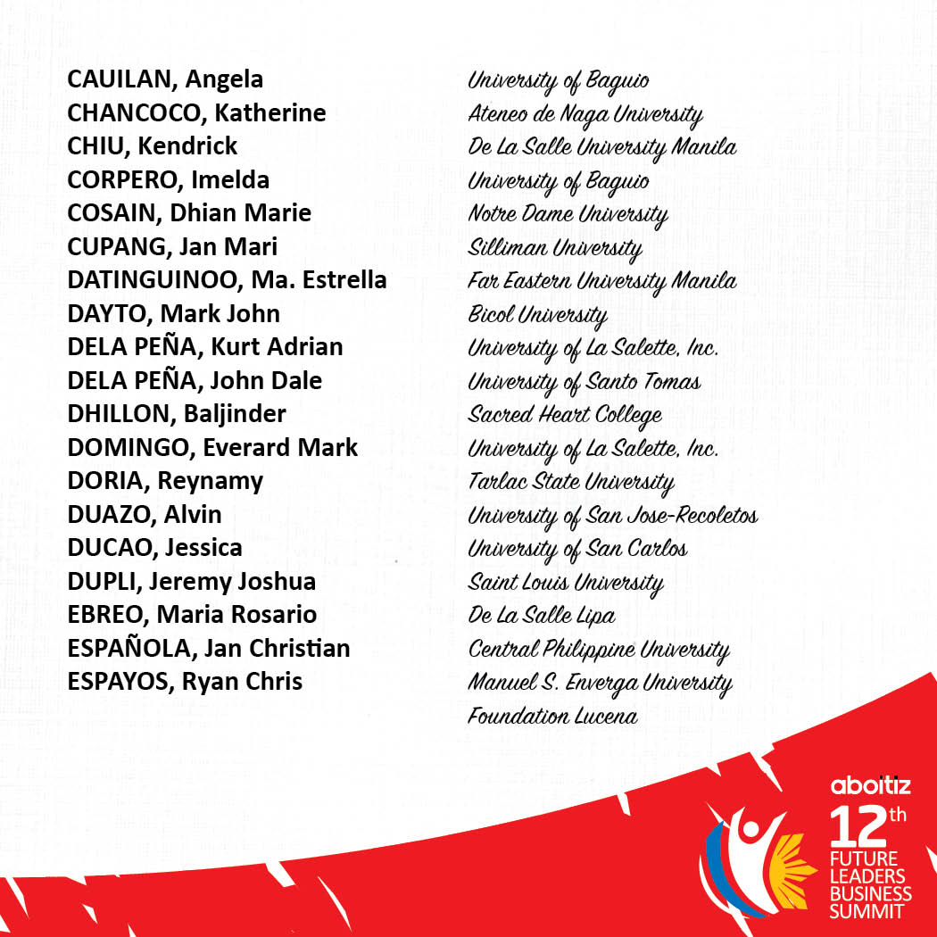 aboitiztalents's tweet photo. Congratulations to the #12thAFLBS Top 150 Qualifiers! You're on to the next round! https://t.co/Vtx5mCAdbC
