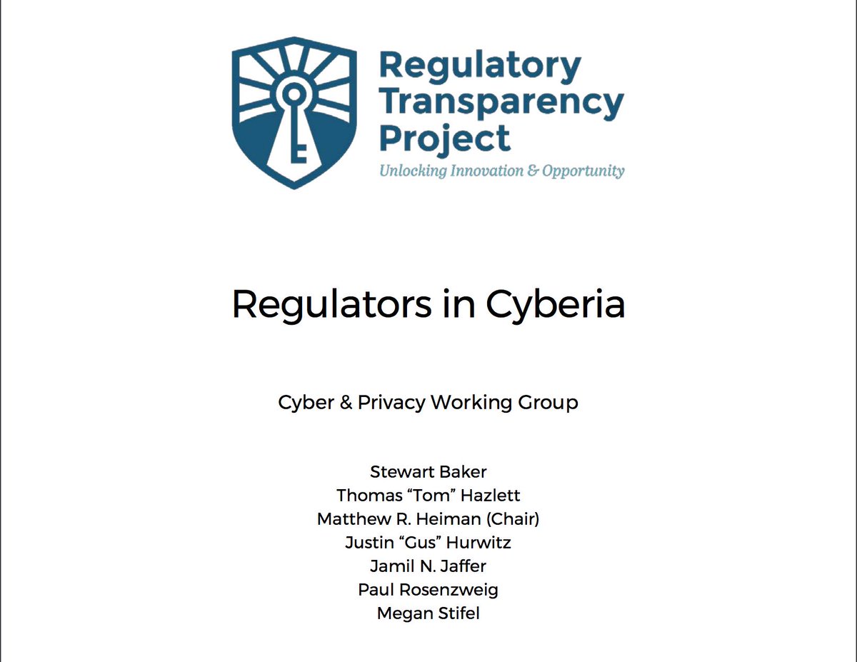 MasonNatSec's tweet image. Check out a key recent paper on #cyberregulation by NSI&apos;s @jamil_n_jaffer, @stewartbaker, @RosenzweigP + colleagues: bit.ly/2wmgMyC