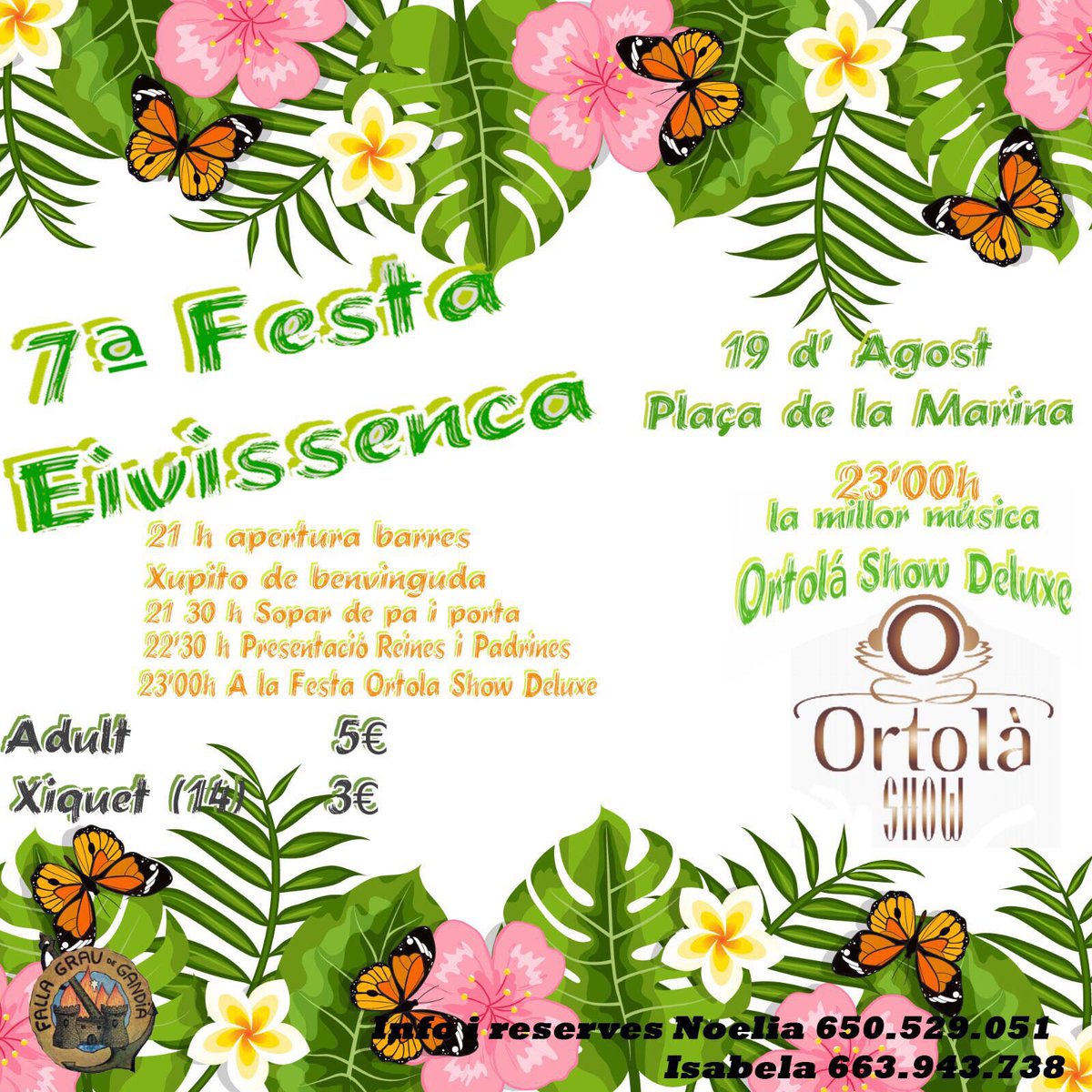 FallaGrau's tweet image. No t'ho pergues!proper dissabte 19 d'agost la Falla Grau torna amb la seua festa eivissenca!us esperem!#femfalla #femcomboi