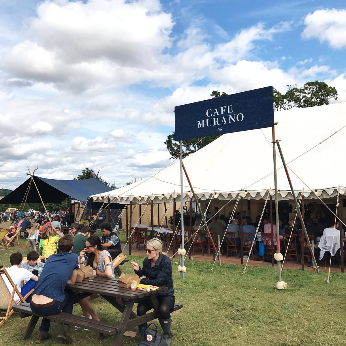 mulia's tweet photo. Fab to see @CafeMuranoCG @WildernessHQ this weekend! The tent was a great spot to chill out with #SanPellegrino cocktails! #SPTaste https://t.co/e3pRPItQBf