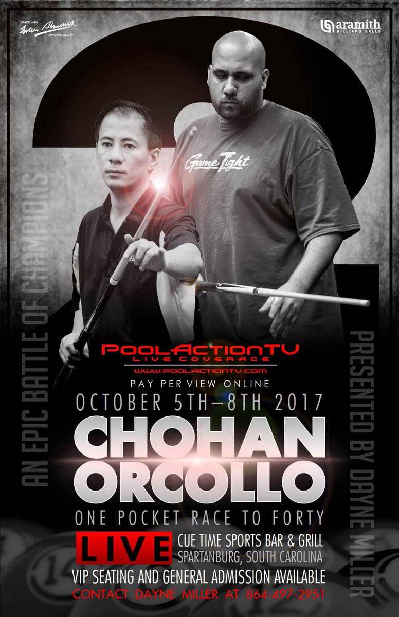pool_head's tweet image. OH YES! A rematch between #DennisOrcollo and #TonyChohan! #onepocket race to 40 for $100k! #pool #billiards #poolactiontv