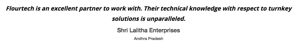 FlourTech's tweet image. A Great Review By Shri Lalitha Enterprises for @FlourTech Engineers Pvt Ltd.