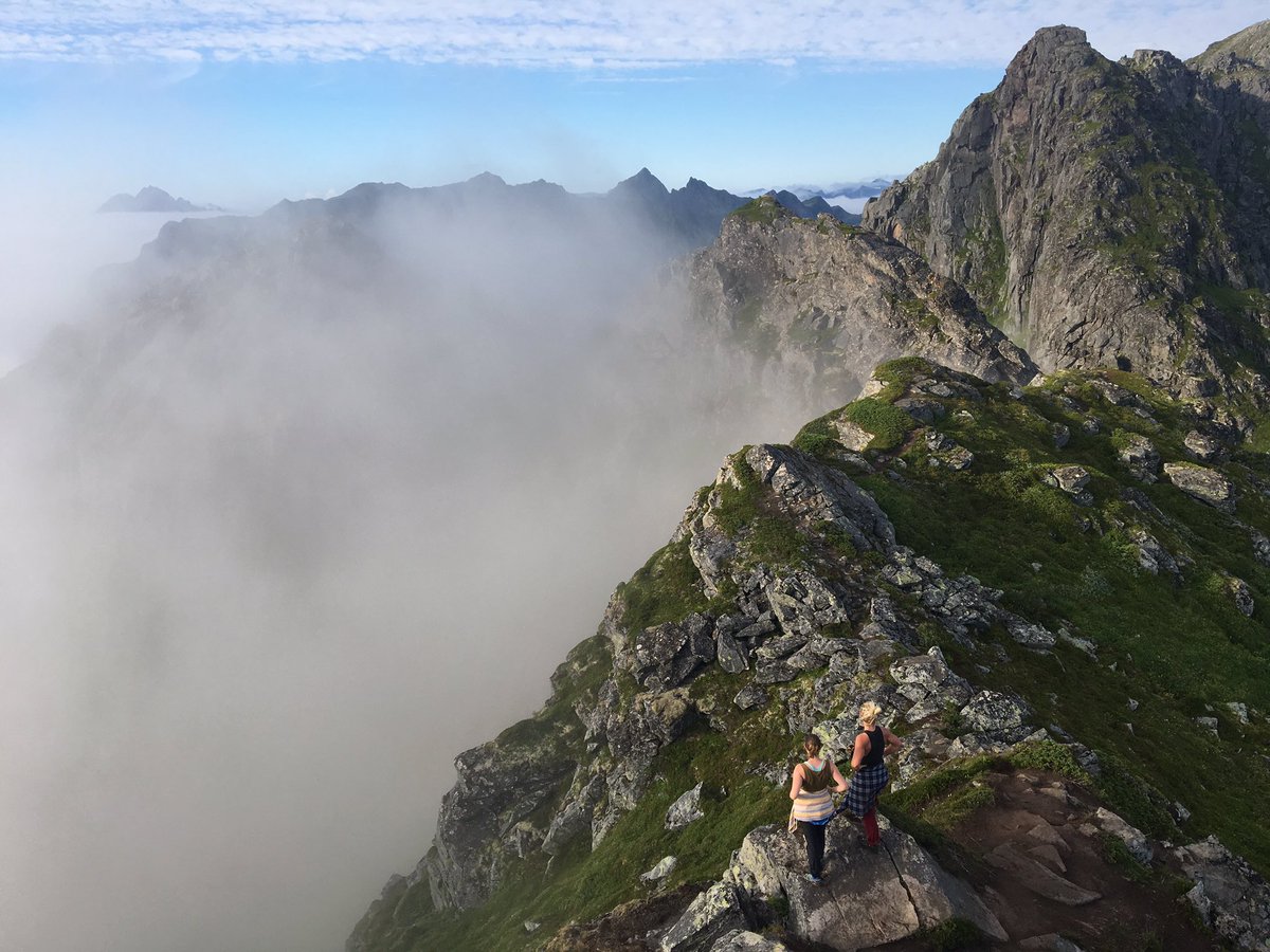On the edge #lofoten #mountains #hiking #getoutside